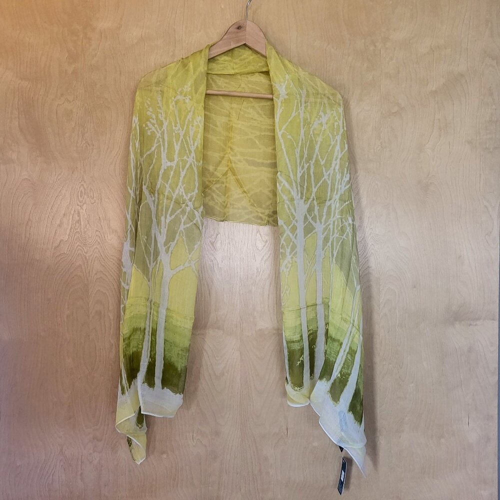 Vivante by VSA Watercolor Tree Oblong Scarf